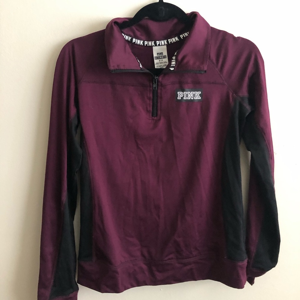 Maroon and Black Workout Top